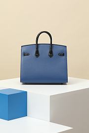 Hermès Birkin Bag 3 Windows Blue Size 22x15x8CM - 6