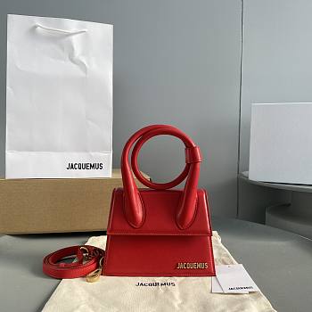 Jacquemus HandBag Red Size 18x15.5x8cm