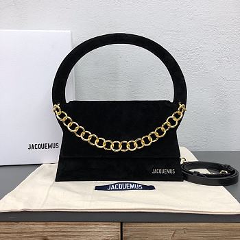 Jacquemus HandBag Black 2100 Size 26.5x16.5x8cm