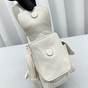Miu Miu Nappa Leather Pocket Bag White Size 21x6x12CM - 4