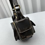 Miu Miu Nappa Leather Pocket Bag Coffee Size 21x6x12CM - 3