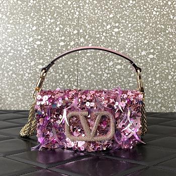 Valentino Garavani Mini Loco 3D Pink Size 19x10.5x5cm