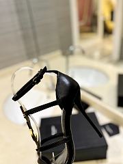 Saint Laurent Cassandre Logo Plaque Sandals Black - 6