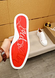 Christian Louboutin Fun Louis Junior Sneakers White Red 055#326 - 2
