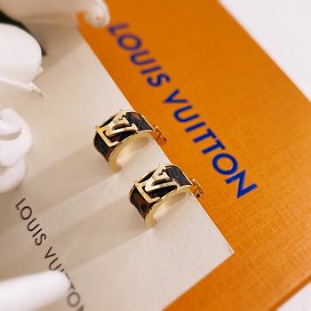 Louis Vuitton Earrings Black Gold 73