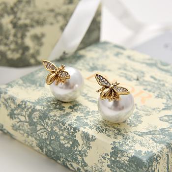 Louis Vuitton Earrings Gold Bee 185