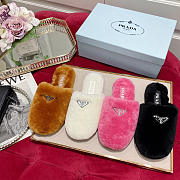 Prada Fur Slides Mules Black P12408 - 6