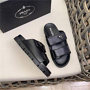 Prada Nappa Leather Slides Black - 3