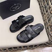 Prada Nappa Leather Slides Black - 2