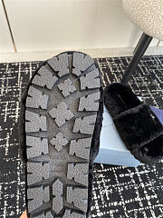 Prada Slide Fur Black 2024FW - 4