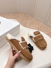 Prada Suede and Shearling Slippers Cinnamon - 5