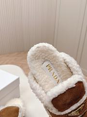 Prada Suede and Shearling Slippers Cinnamon - 2