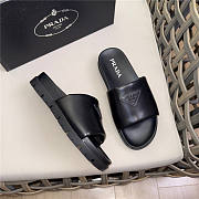 Prada Triangle-logo Pool Slides Black - 3