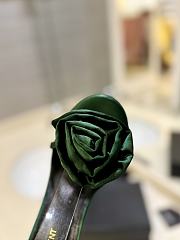 Saint Laurent Sandals Green Rose 9cm - 6