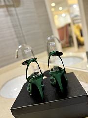 Saint Laurent Sandals Green Rose 9cm - 3