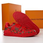 Louis Vuitton LV Trainer Sneaker Damier Pop Red 1ACN44 - 5