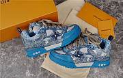 Louis Vuitton Skate Trainer Blue Swarovski Monogram 1ABMHB - 3