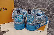 Louis Vuitton Skate Trainer Blue Swarovski Monogram 1ABMHB - 5