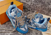 Louis Vuitton Skate Trainer Blue Swarovski Monogram 1ABMHB - 6