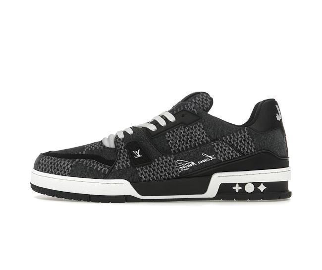 Louis Vuitton LV Trainer Black Damier 3D Denim 1AD6DX - 1