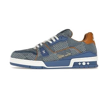 Louis Vuitton LV Trainer Blue Damier 3D Denim 1AD6DI
