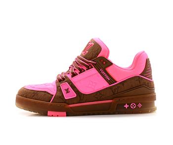 Louis Vuitton LV Trainer Brown Pink 1A85Q