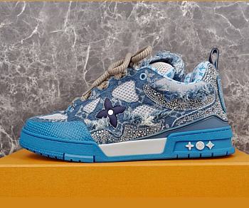 Louis Vuitton Skate Trainer Blue Swarovski Monogram 1ABMHB
