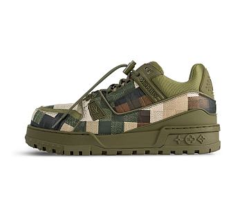 LV Trainer Maxi Sneaker Green Damoflage Damier 1ACNCZ