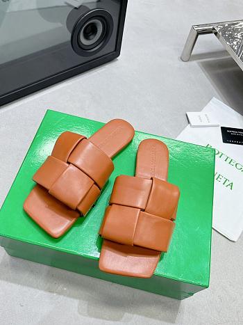 Bottega Veneta Patch Flat Mules Brown