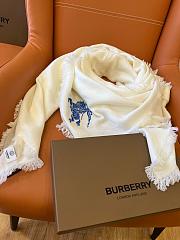 Burberry Scarf Cashmere 1157 White Size 200x100cm - 6