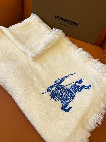 Burberry Scarf Cashmere 1157 White Size 200x100cm