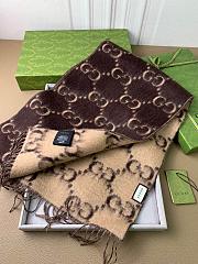 Gucci Scarf Unisex Brown 1132 Size 196x32cm - 6