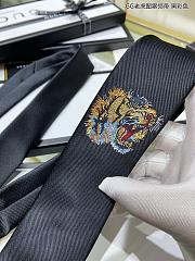 Gucci Tiger Embroidery Silk Necktie 1122 Size 7cm - 3
