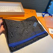 LV Eclipse Scarf Black Blue 1138 Size 200x30cm - 3