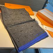 LV Eclipse Scarf Black Blue 1138 Size 200x30cm - 2