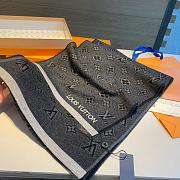 LV Eclipse Scarf Black Grey 1138 Size 200x30cm - 3
