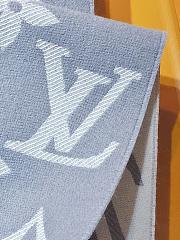 LV Monogram Cashmere Scarf Grey 1154 Size 186x34cm - 3