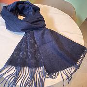 LV Monogram Scarf Blue 1147 Size 200x35cm - 6