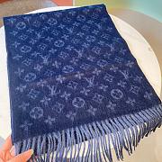 LV Monogram Scarf Blue 1147 Size 200x35cm - 2