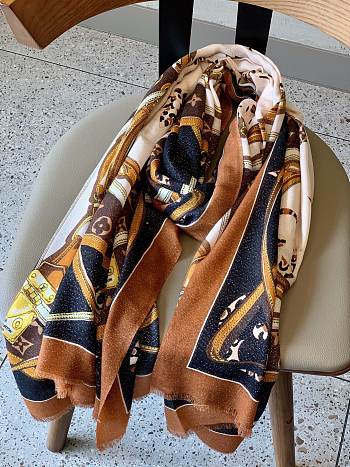 LV Scarf 1059 Orange Size 100x200cm