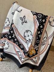 LV Scarf 1059 Pink Black Size 100x200cm - 5
