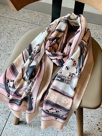 LV Scarf 1059 Pink Size 100x200cm