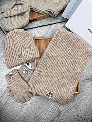 Moncler Wool Beanie Scalf Gloves Set Beige 1164 - 6