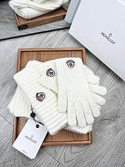 Moncler Wool Beanie Scalf Gloves Set White 1164 - 3