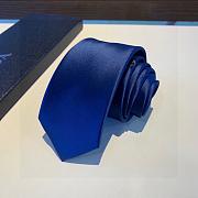 Prada AL9 Logo Silk Necktie Blue 1120 Size 7cm - 5