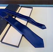 Prada AL9 Logo Silk Necktie Blue 1120 Size 7cm - 2