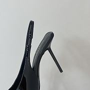 Saint Laurent Slingback Leather Pumps Black 10CM - 6