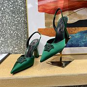 Versace La Medusa 12mm Slingback Pumps Green - 3