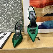 Versace La Medusa 12mm Slingback Pumps Green - 2