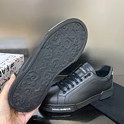 Dolce & Gabbana Calfskin Nappa Portofino Sneakers Black - 3